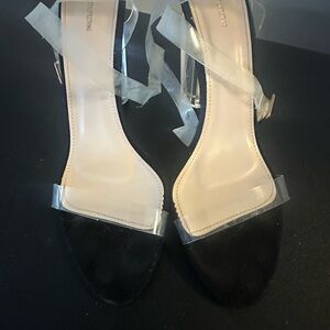 PrettyLittleThing Black Ankle-Strap Heels